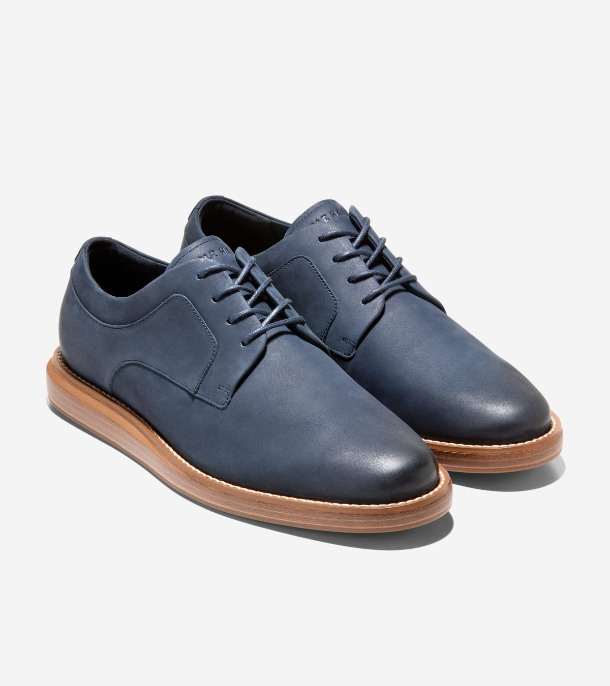 C43799:NAVY BLAZER NUBUCK / ITALIAN DK NATURAL