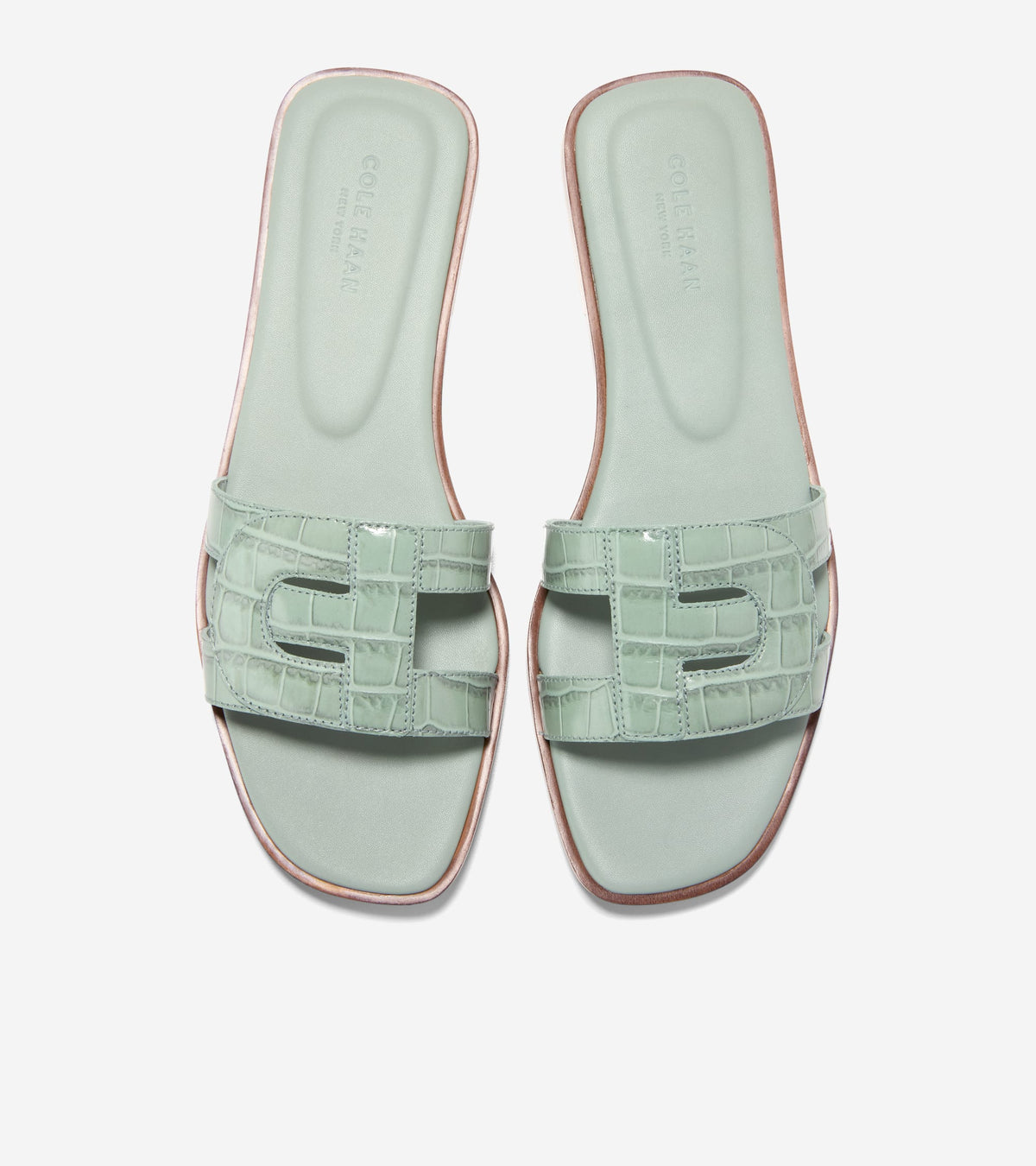 W37014:LILY PAD CROC PRINT LEATHER