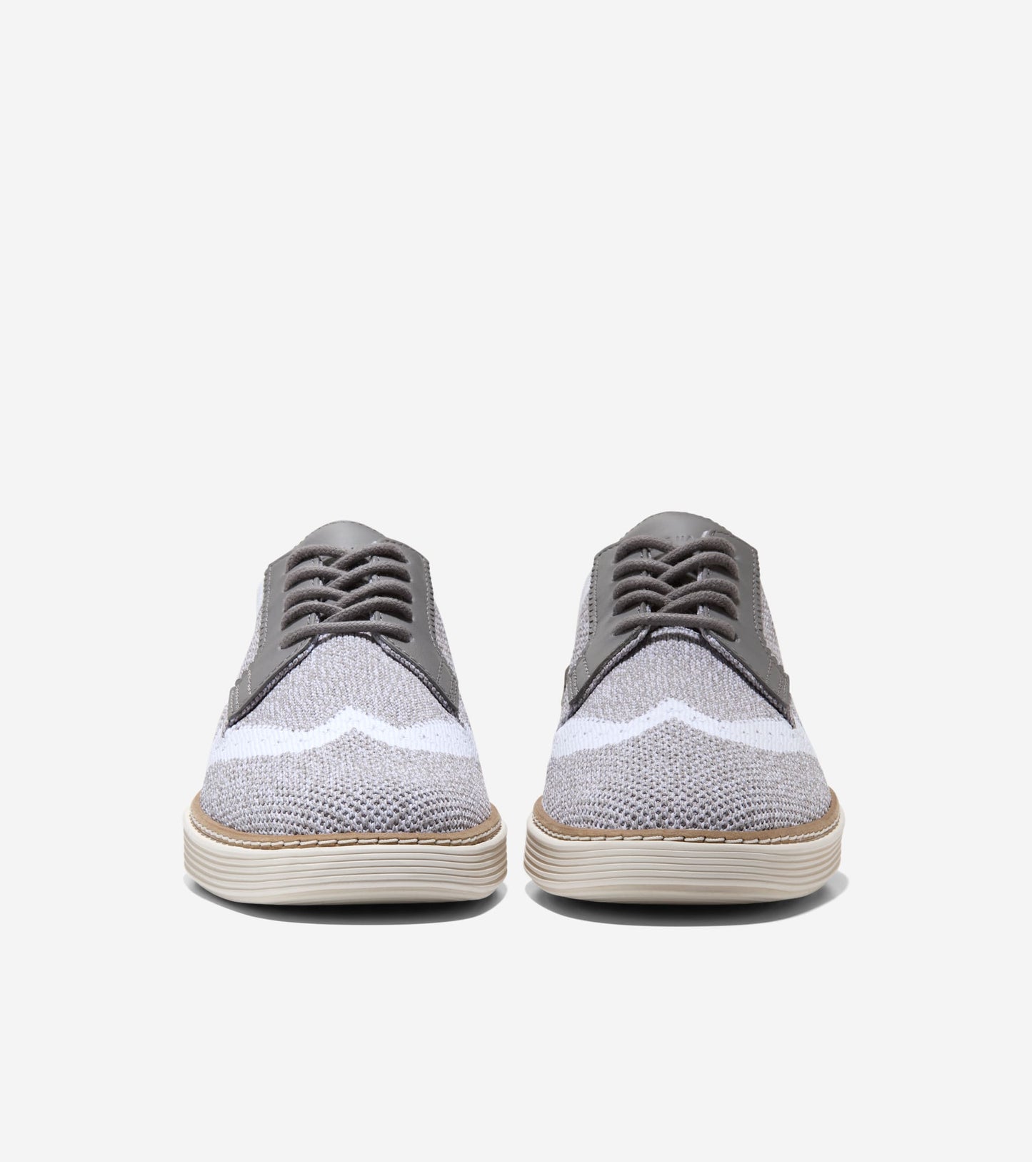 W33218:FROST GRAY AND WHITE HEATHERED KNIT/FROST GRAY/IVORY