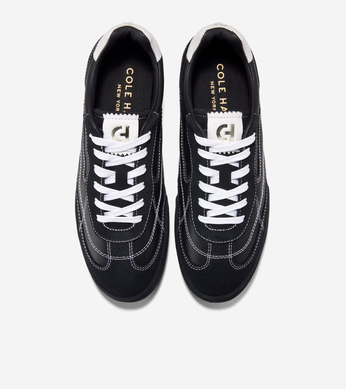 W36554:BLACK SDE/LTHR / WHITE LTHR