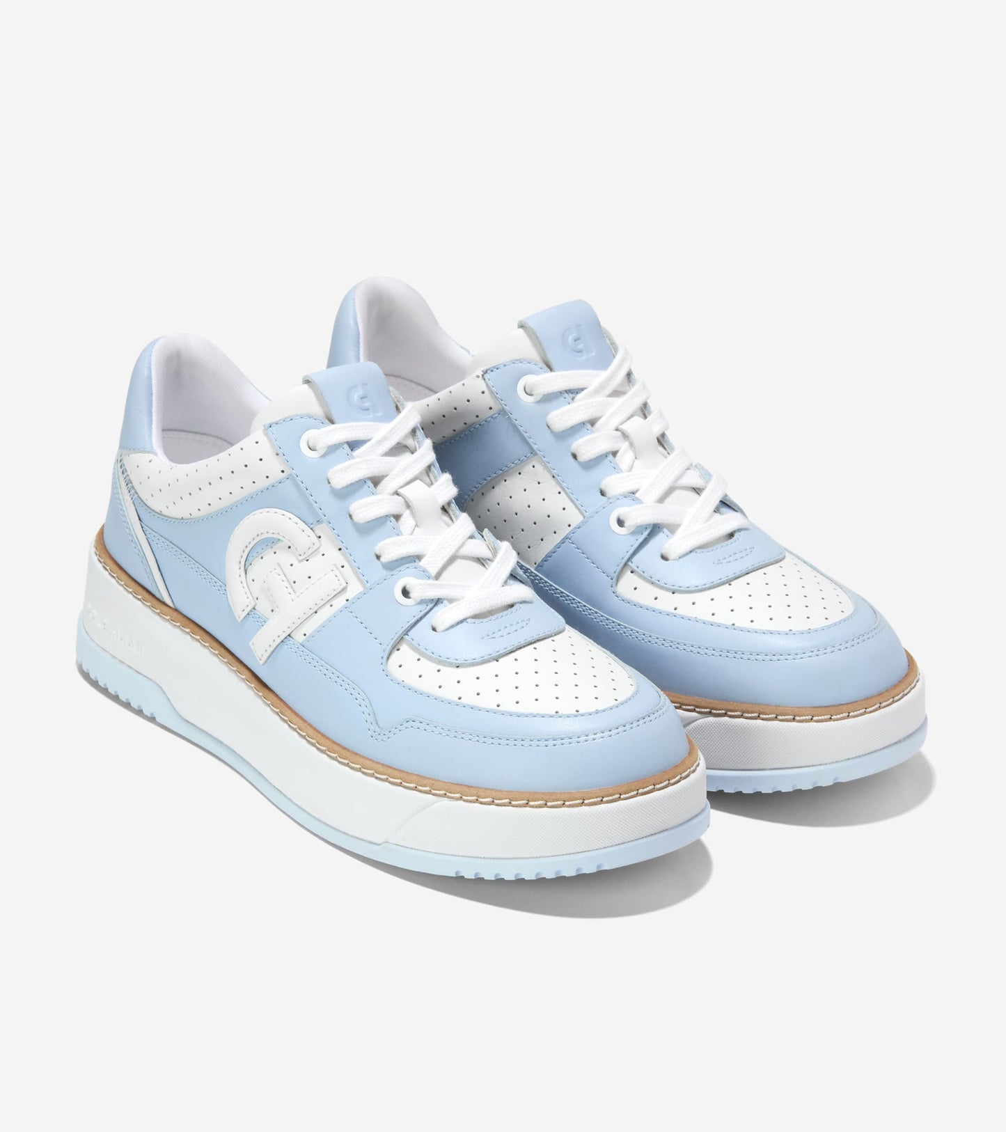 W33201:WHITE PERF LEATHER/SKYWAY/WHITE