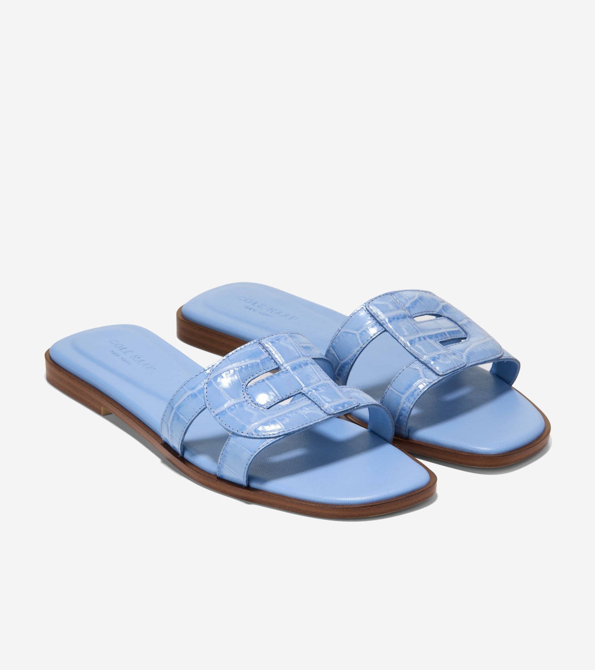 W35587:HYDRANGEA CROC PRINT LEATHER