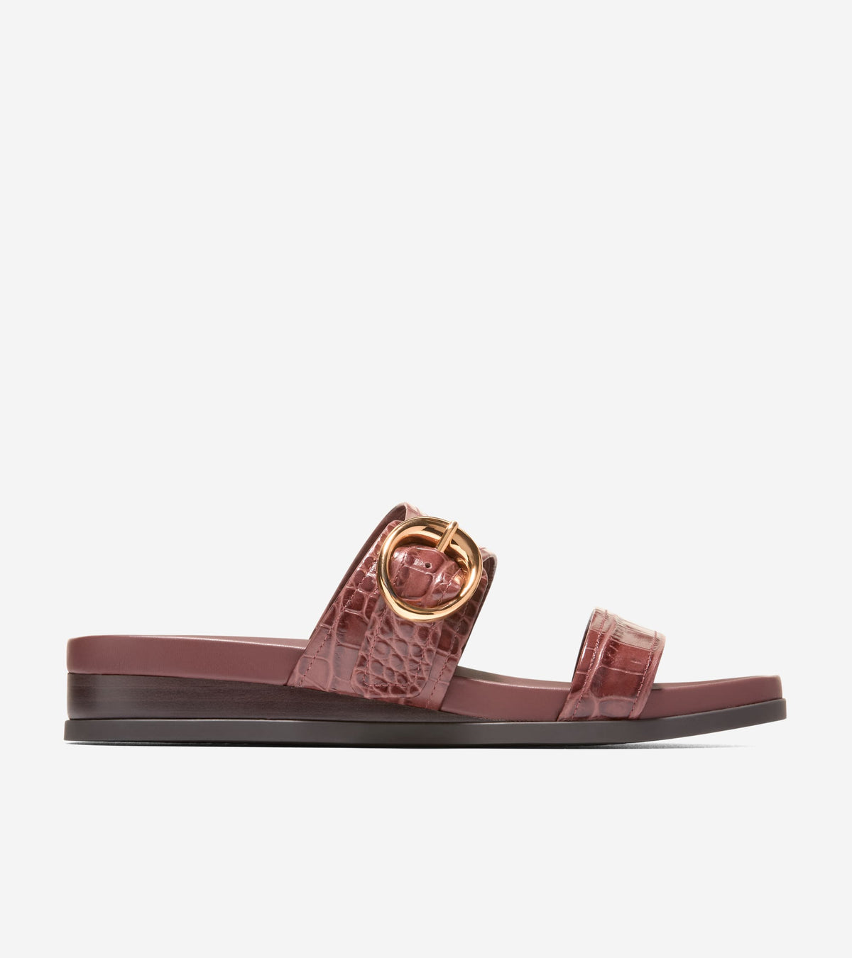 W35352:CH MAHOGANY CROC PRINT LEATHER