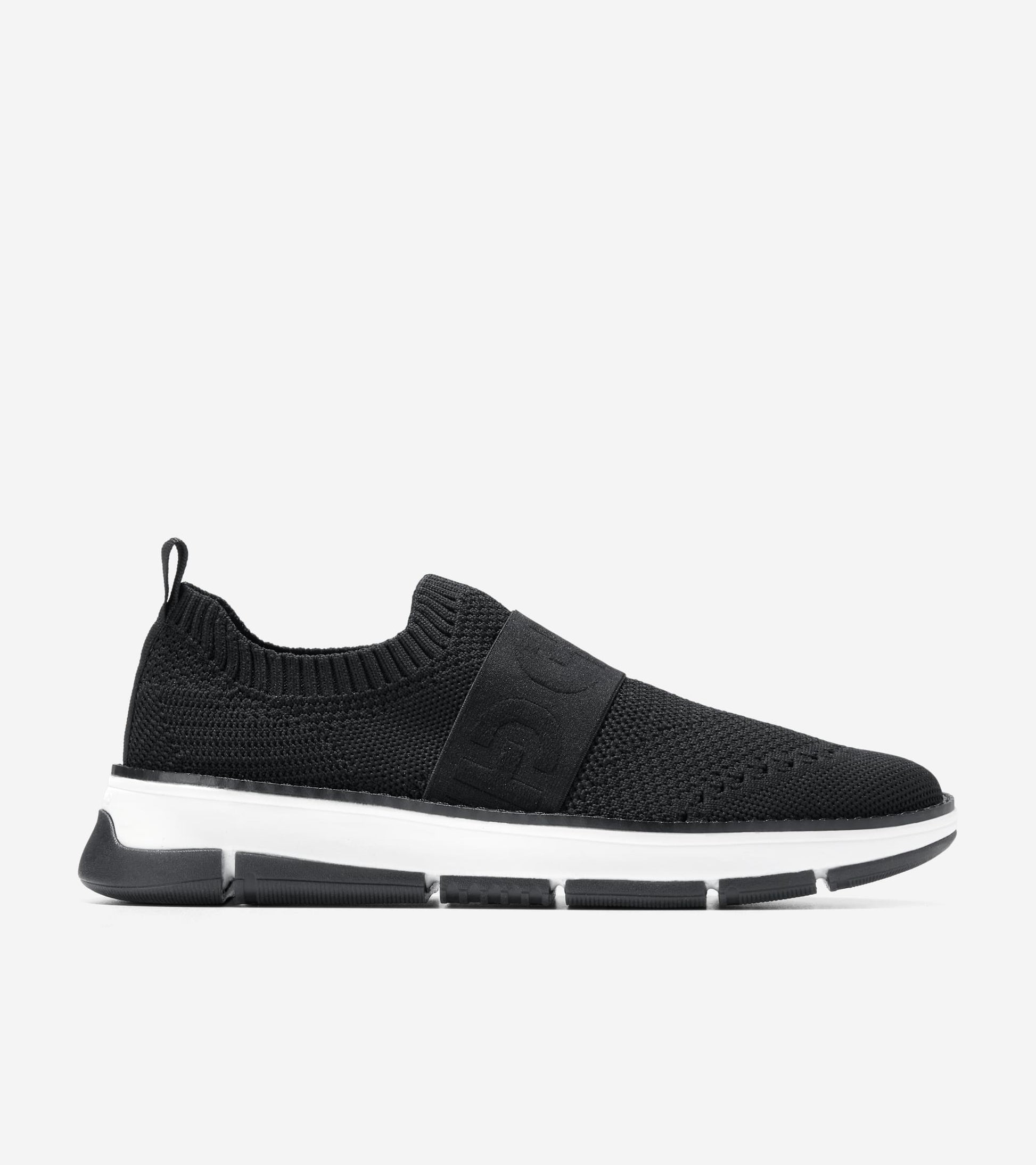 W32498:BLACK KNIT/WHITE